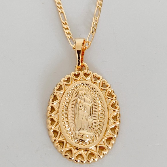 🎉HP🎉Virgin Mary Necklace | 24k Gold Filled - Picture 9 of 9